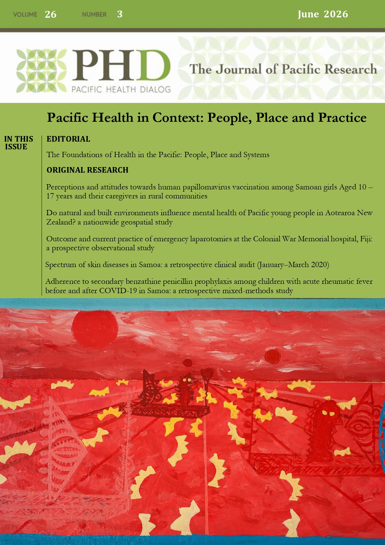 					View Vol 26 No 3 (2026): Pacific Health in Context: People, Place and Practice
				